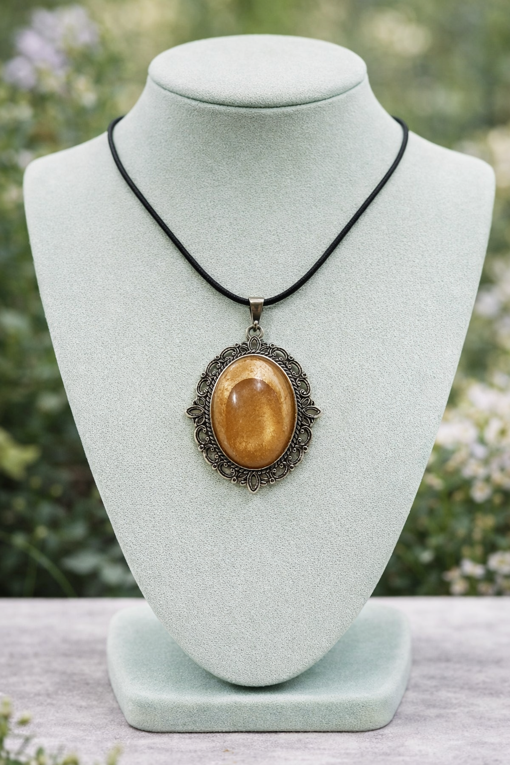 Amber Aura Vintage Pendant
